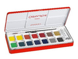 Boîte métal gouache Studio - Palette de 15 pastilles de couleur + Pinceau