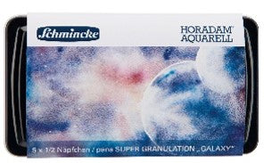 Horadam®Aquarelle extra-fine Super-granulation Coffret Galaxie 5 demi-godets + 1 pinceau