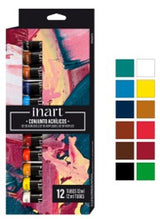 Set Acrylique 12 ou 24 x 12 ml couleurs assorties - Inart