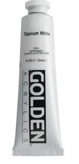 Peinture acrylique extra-fine Heavy Body GOLDEN 148 ml Noir de carbone/Blanc de Titane