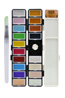 Palette 18 godets couleurs métalliques Art & Go