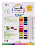 Palette aquarelle 18 godets pliable couleurs florales Art & Go