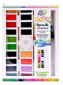 Palette aquarelle 18 godets pliable couleurs florales Art & Go