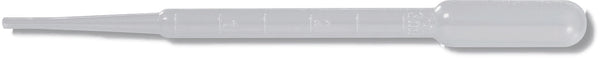 Pochette de 5 pipettes longues graduées 155 mm