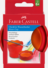 Gobelet à eau pliable rouge clic & go