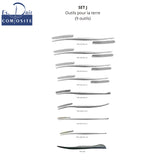 Set J de 9 ébauchoirs en métal