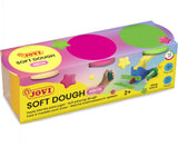 Pack de 3 pots pâte à modeler fluo Blandiver soft dough 110gr