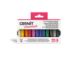 Set 12 mini-pains 25g pâte polymère Cernit - Couleurs basiques