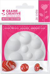 Mini moule cabochons ronds en silicone ø 70 mm