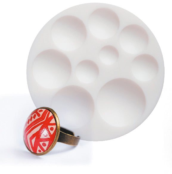 Mini moule cabochons ronds en silicone ø 70 mm