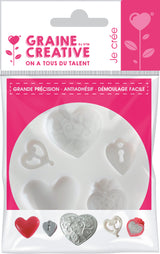 Mini moule coeurs en silicone ø 70 mm