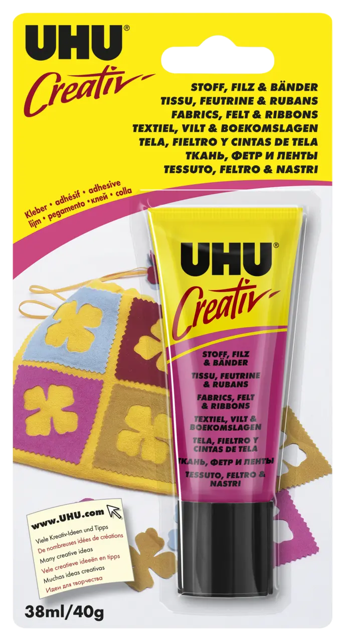 Colle tissu, feutrine et rubans Uhu creativ