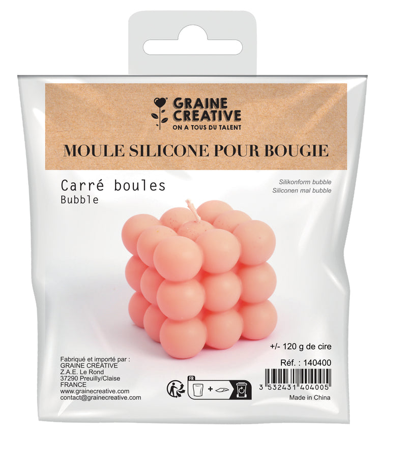 Moule bougie silicone bubble