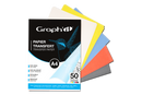 Papier transfert Graph'it - Pochette 50 feuilles A4 - 5 couleurs assorties