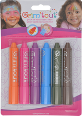 Lot de 6 sticks couleurs Arc en ciel