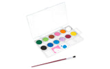 Boîte Aquarelle 12 pastilles 22 mm couleurs assorties + pinceau