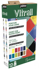 Set 6x20ml peinture Vitrail Pébéo