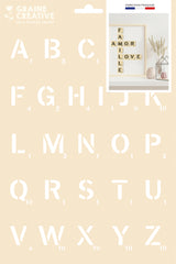 Pochoir A4 - Alphabet jeu