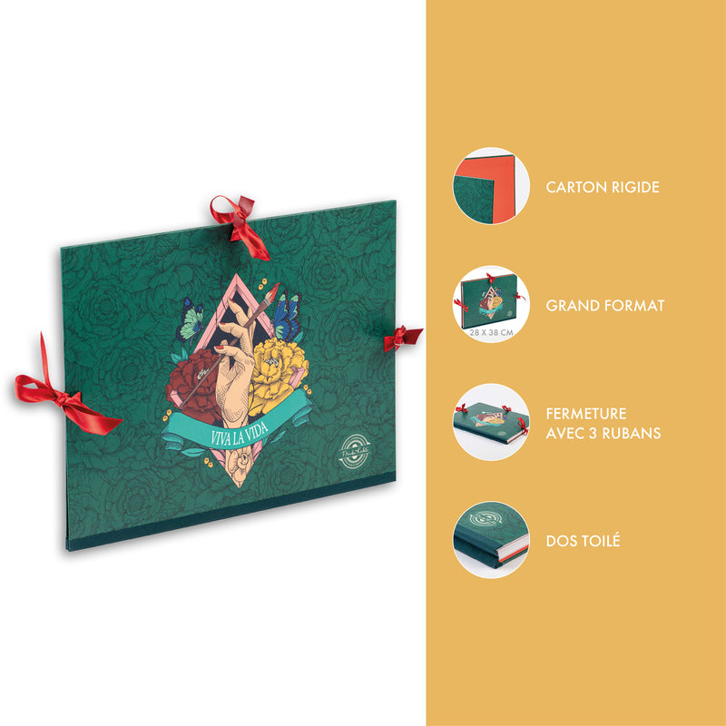 Carton à dessin Frida Kahlo 28 x 38 cm avec cordon