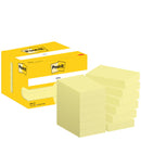 Notes Post-it®, Jaune Canari, 51 mm x 76 mm, 100 Feuilles/Bloc, 12 Blocs/Paquet, Paquet de Carton, 100% PEFC, SGSCH-PEFC-COC-110078