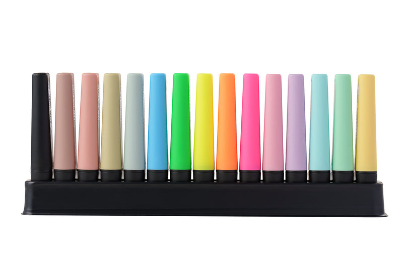 Set bureau de 15 surligneurs Boss assortis