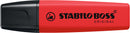 Surligneur STABILO BOSS ORIGINAL Rouge véritable