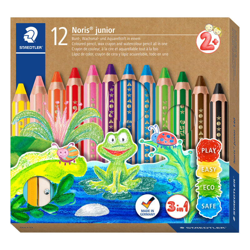 Etui carton de 12 crayons de couleur Noris Junior