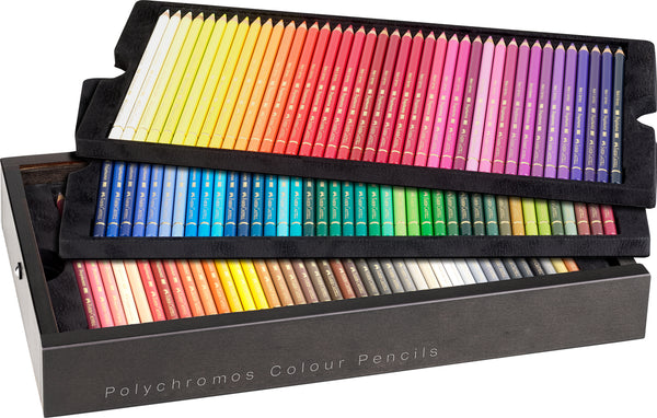 Coffret en bois de 120 crayons de couleurs Polychromos