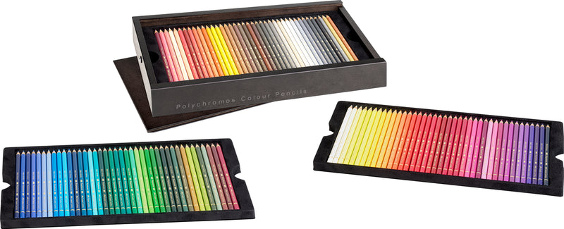 Coffret en bois de 120 crayons de couleurs Polychromos