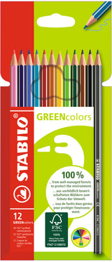 Pochette de 12 crayons de couleur Greencolor