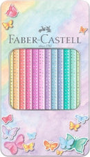 Boîte métal de 12 crayons couleurs pastel Sparkle