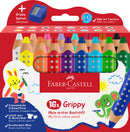 Set de 16 crayons Grippy avec taille-crayon