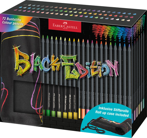 Trousse 72 crayons de couleur Black Edition