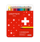 Boîte métal 12, 18 ou 30 crayons Swisscolor - Caran d'Ache