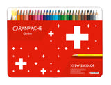 Boîte métal 12, 18 ou 30 crayons Swisscolor - Caran d'Ache
