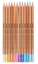 Boîte metal 12 crayons de couleurs pastels