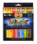 Boîte 12 + 1 crayons magic longs