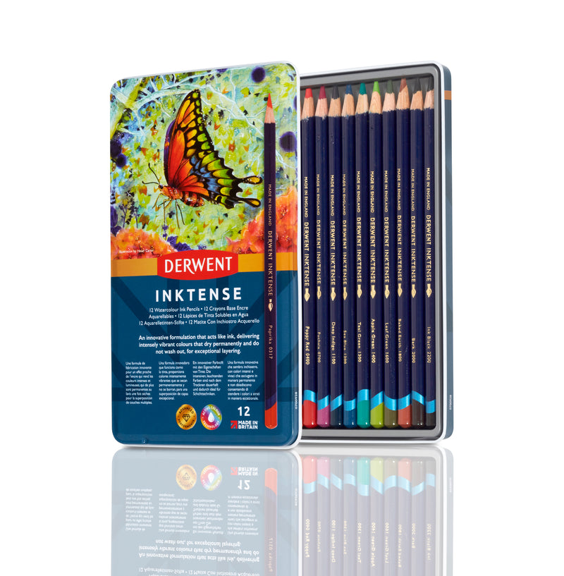 Boîte de 12 crayons aquarellables Inktense