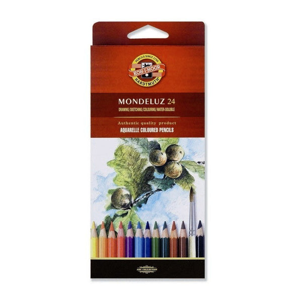 Boîte carton de 24 crayons aquarellables Mondeluz