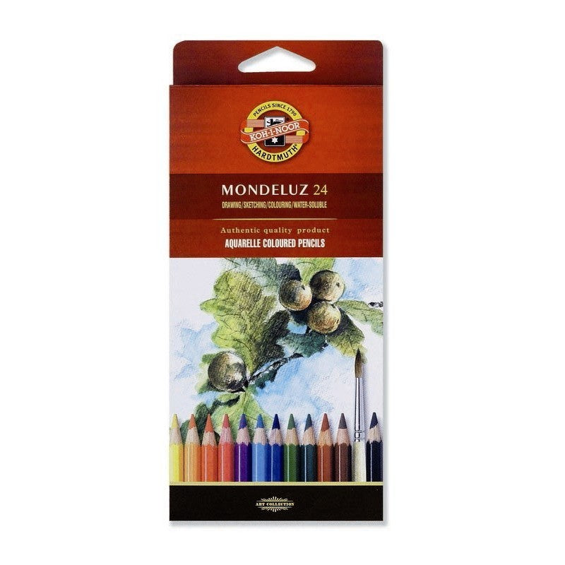 Boîte carton de 24 crayons aquarellables Mondeluz