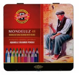 Boîte métal de 48 crayons aquarellables Mondeluz
