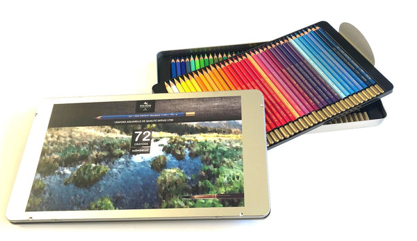 Boîte métal de 72 crayons aquarellables Mondeluz