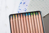 Boîte métal de 11 crayons tri-tons + blender