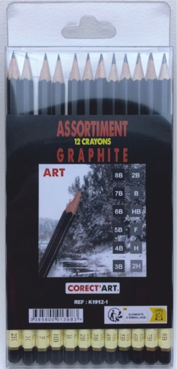Etui de 12 crayons Graphite Toison d'or Art - 8B à HB