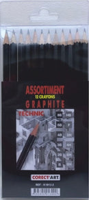 Etui de 12 crayons Graphite Toison d'or Technic -8B à 8H