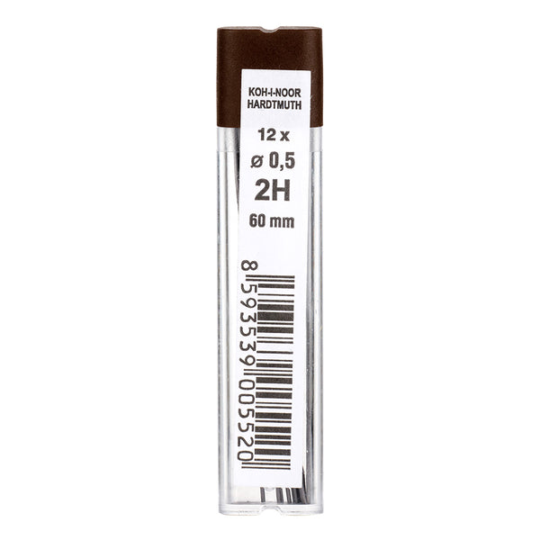Etui de 12 mines graphite ø0,5mm 2H