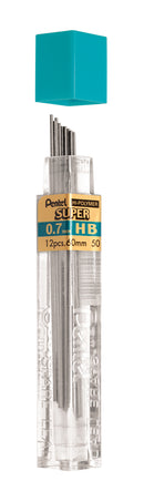 Etui de 12 mines graphite Hi-polymer SUPER diamètre 0,7 mm. HB