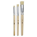 Pochette de 3 pinceaux pochoirs - Soie beau blanc