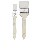Pochette de 2 pinceaux Spalters extra-courts - Nylon blanc