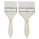 Pochette de 2 pinceaux Gesso & Vernis - Spalter large - Nylon blanc